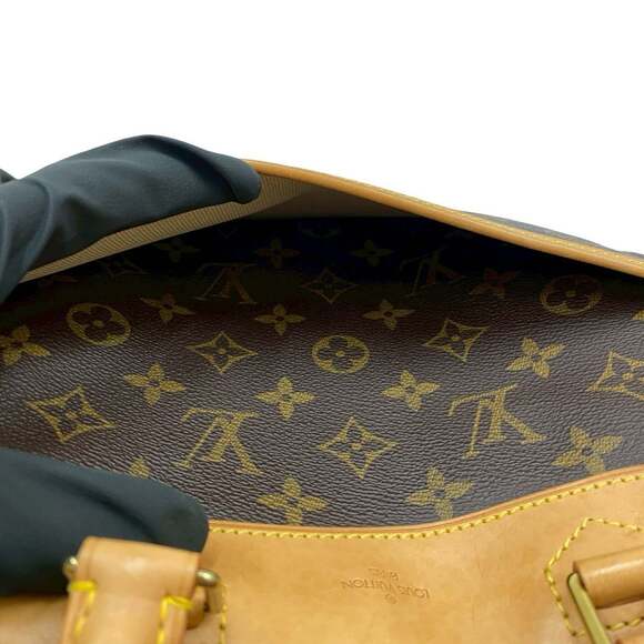 LOUIS VUITTON Authentic Brown Monogram Leather Deauville Boston Bag - Picture 10 of 10